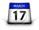 Calendar March 17 PPT PowerPoint Image Picture