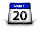 Calendar March 20 PPT PowerPoint Image Picture