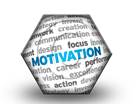 Motivation Word Cloud Hex PPT PowerPoint Image Picture