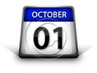 Calendar October 01 PPT PowerPoint Image Picture