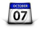 Calendar October 07 PPT PowerPoint Image Picture