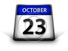 Calendar October 23 PPT PowerPoint Image Picture