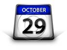 Calendar October 29 PPT PowerPoint Image Picture