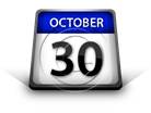 Calendar October 30 PPT PowerPoint Image Picture