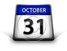 Calendar October 31 PPT PowerPoint Image Picture