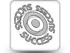 Success On Target Square Sketch PPT PowerPoint Image Picture