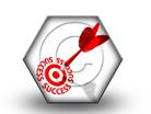 Success On Target HEX Square PPT PowerPoint Image Picture
