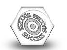 Success On Target HEX Sketch PPT PowerPoint Image Picture