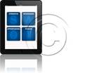 Tablet black SWOT Analysis Blue PPT PowerPoint Image Picture