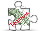Teamwork Word Cloud Puz PPT PowerPoint Image Picture