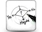Yes No Maybe Square Color Pencil PPT PowerPoint Image Picture