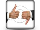 thumbs up down Square PPT PowerPoint Image Picture
