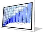 3D Bar Chart Grid Frame Color Pencil PPT PowerPoint Image Picture