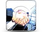 Handshake Square Color Pencil PPT PowerPoint Image Picture