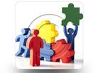 Puzzle Figures 01 Square PPT PowerPoint Image Picture