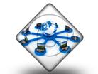 Global Computer Network Blue DIA PPT PowerPoint Image Picture