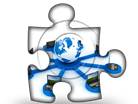 Global Computer Network Blue Puzzle PPT PowerPoint Image Picture