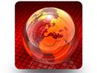 Red Glass Globe 03 Square PPT PowerPoint Image Picture