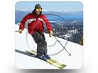 Snow Skiing 01 Square PPT PowerPoint Image Picture