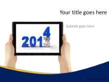 Crushing Year Tablet PPT PowerPoint Template Background