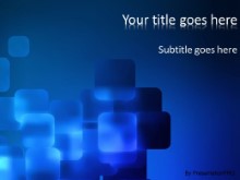 Blue Cubes PPT PowerPoint Template Background