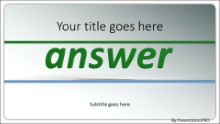 PowerPoint Templates - The Answer Widescreen