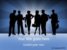 PowerPoint Templates - Business Silhouette Blue