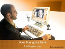 Download video conference orange PowerPoint Template and other software plugins for Microsoft PowerPoint
