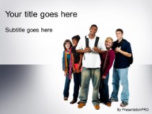 PowerPoint Templates - Back For Highschool Gray