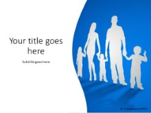 Cutout family PPT PowerPoint Template Background