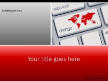 Change The World Keyboard PPT PowerPoint Template Background