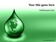 Download waterdrop globe green PowerPoint Template and other software plugins for Microsoft PowerPoint