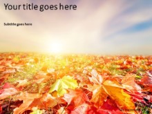 Autumn Landscape PPT PowerPoint Template Background