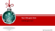 Holiday Glass Ornament Widescreen PPT PowerPoint Template Background