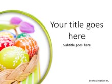 Easter Egg Basket PPT PowerPoint Template Background