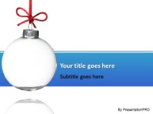 Holiday Glass Ornament White 2 PPT PowerPoint Template Background