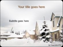 Download houses in snow PowerPoint Template and other software plugins for Microsoft PowerPoint