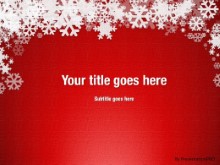 Winter Snow Red PPT PowerPoint Template Background