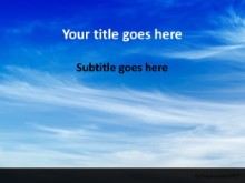 Beautiful Blue Sky PPT PowerPoint Template Background