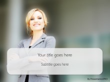 Business Woman Focus PPT PowerPoint Template Background