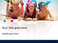 Snorkel Kids PPT PowerPoint Template Background