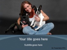 Download woman and dogs PowerPoint Template and other software plugins for Microsoft PowerPoint