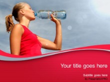 Download woman drinking water PowerPoint Template and other software plugins for Microsoft PowerPoint