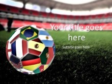 World Cup Ball PPT PowerPoint Template Background