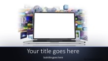 Internet Media Widescreen PPT PowerPoint Template Background