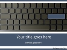 Laptop Keyboard PPT PowerPoint Template Background