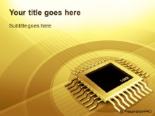 Download tech chip gold PowerPoint Template and other software plugins for Microsoft PowerPoint