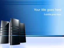 Download three servers PowerPoint Template and other software plugins for Microsoft PowerPoint
