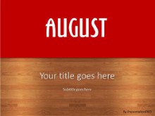 August Red PPT PowerPoint Template Background