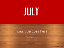 July Red PPT PowerPoint Template Background